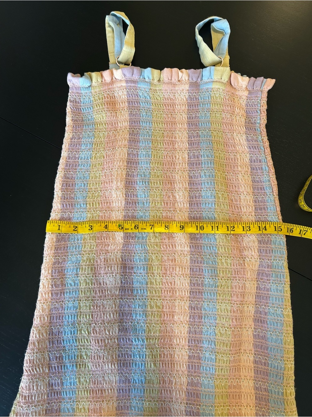 Y2K Smocked Babydoll Dress Fairycore Coquette Pastel Colours - Size Medium - Picture 14 of 15